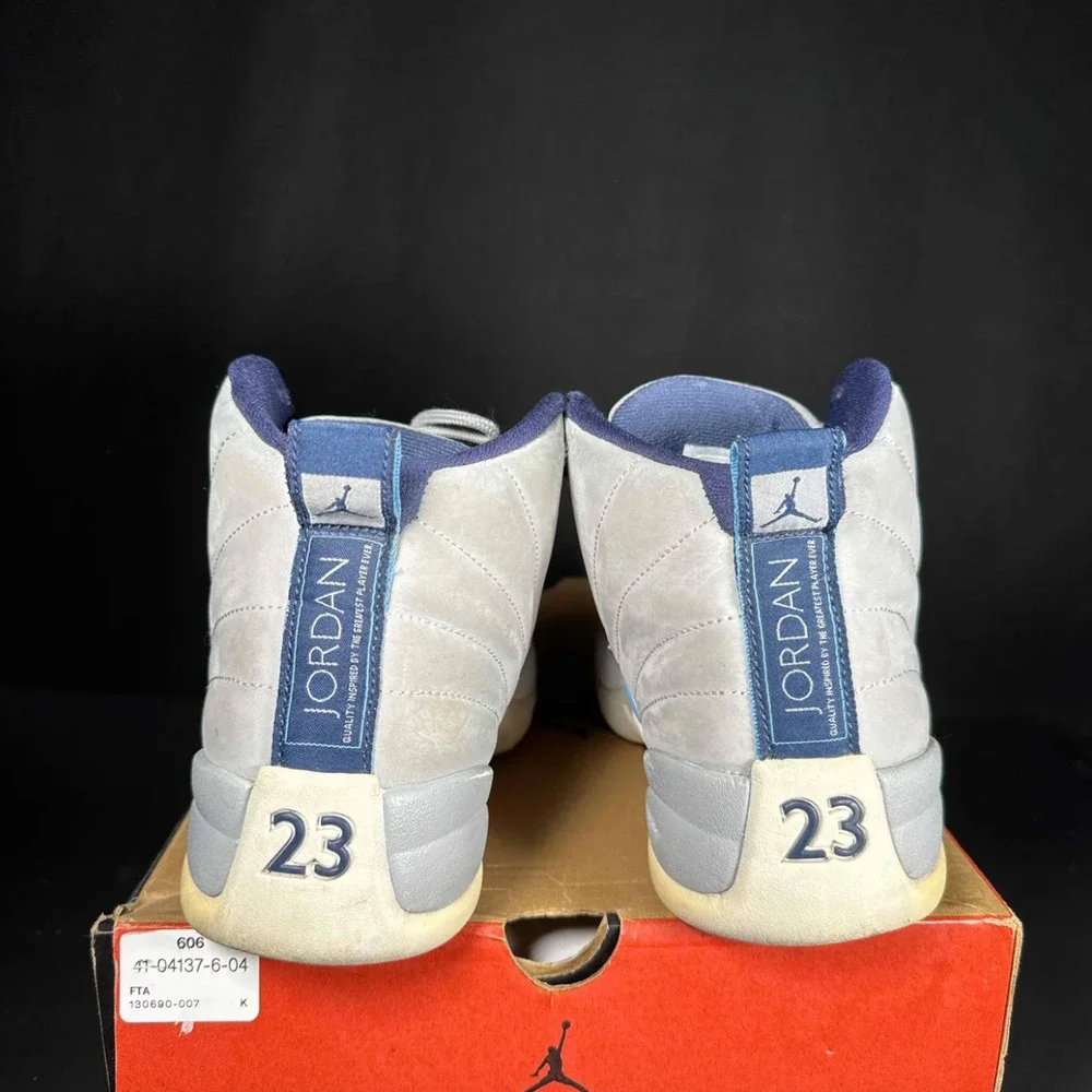 Size 7.5 - Air Jordan 12 Retro 'Grey University Blue' Sneakers_5